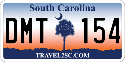SC license plate DMT154