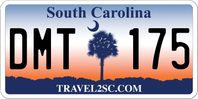 SC license plate DMT175