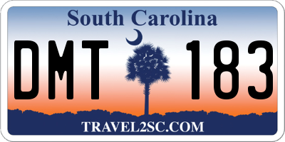 SC license plate DMT183