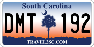 SC license plate DMT192