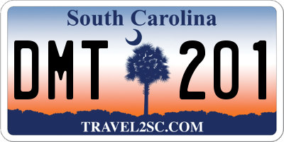 SC license plate DMT201