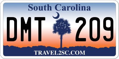 SC license plate DMT209