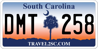 SC license plate DMT258