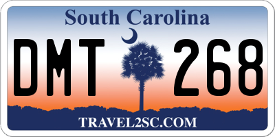 SC license plate DMT268