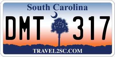 SC license plate DMT317
