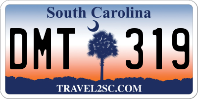 SC license plate DMT319