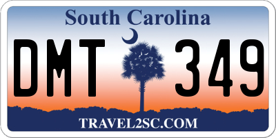 SC license plate DMT349
