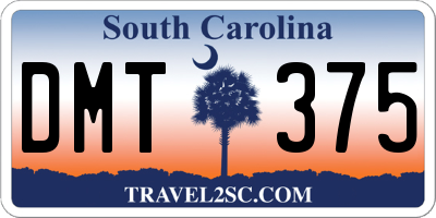 SC license plate DMT375