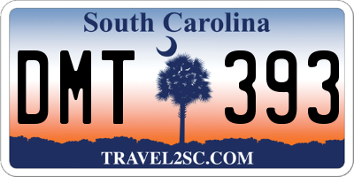 SC license plate DMT393