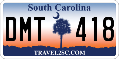 SC license plate DMT418