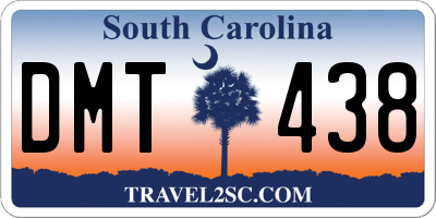 SC license plate DMT438