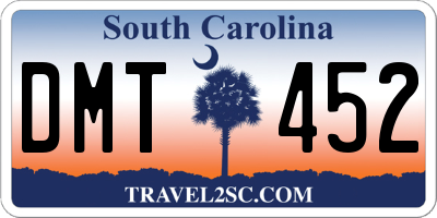 SC license plate DMT452