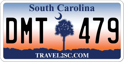 SC license plate DMT479