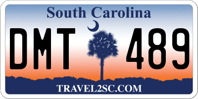 SC license plate DMT489