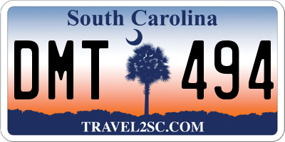 SC license plate DMT494
