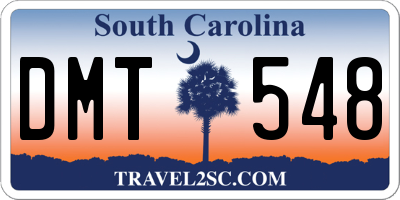 SC license plate DMT548