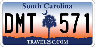 SC license plate DMT571