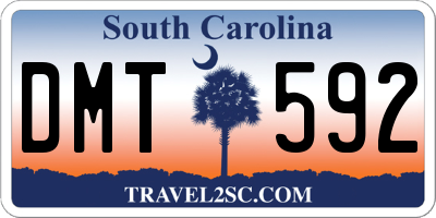 SC license plate DMT592