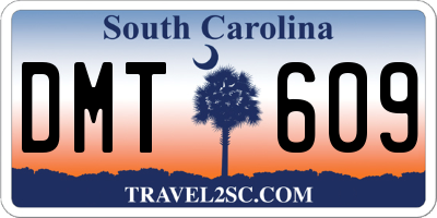 SC license plate DMT609