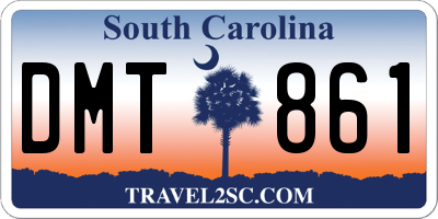 SC license plate DMT861