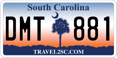 SC license plate DMT881