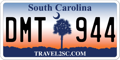 SC license plate DMT944