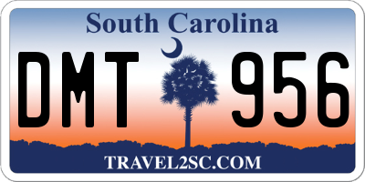 SC license plate DMT956
