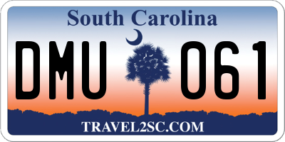 SC license plate DMU061