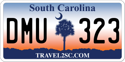 SC license plate DMU323