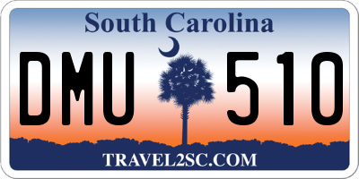 SC license plate DMU510