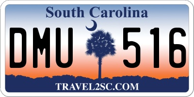 SC license plate DMU516