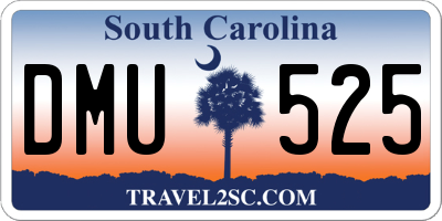 SC license plate DMU525