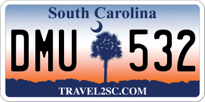 SC license plate DMU532