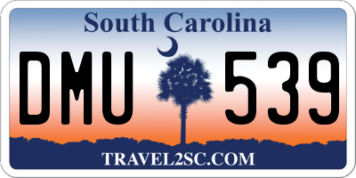 SC license plate DMU539