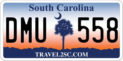 SC license plate DMU558