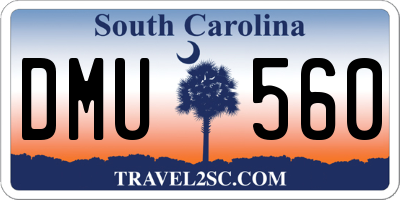 SC license plate DMU560
