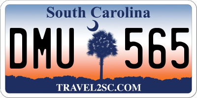 SC license plate DMU565