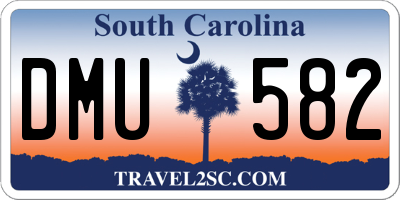 SC license plate DMU582
