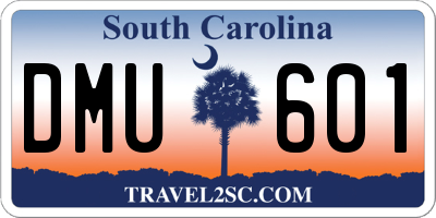 SC license plate DMU601