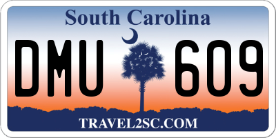 SC license plate DMU609