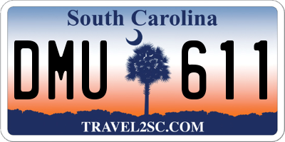 SC license plate DMU611