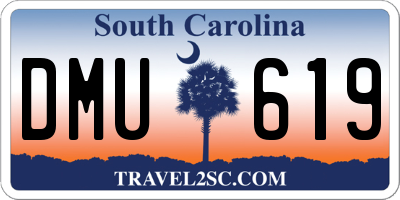 SC license plate DMU619