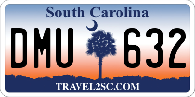 SC license plate DMU632