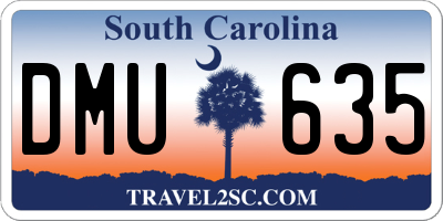 SC license plate DMU635