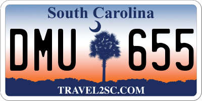 SC license plate DMU655