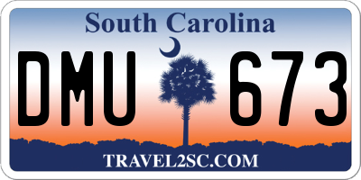 SC license plate DMU673