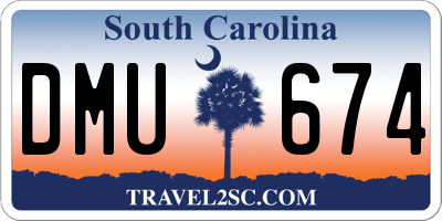 SC license plate DMU674