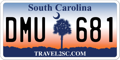 SC license plate DMU681