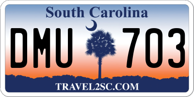 SC license plate DMU703