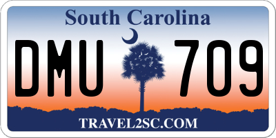 SC license plate DMU709